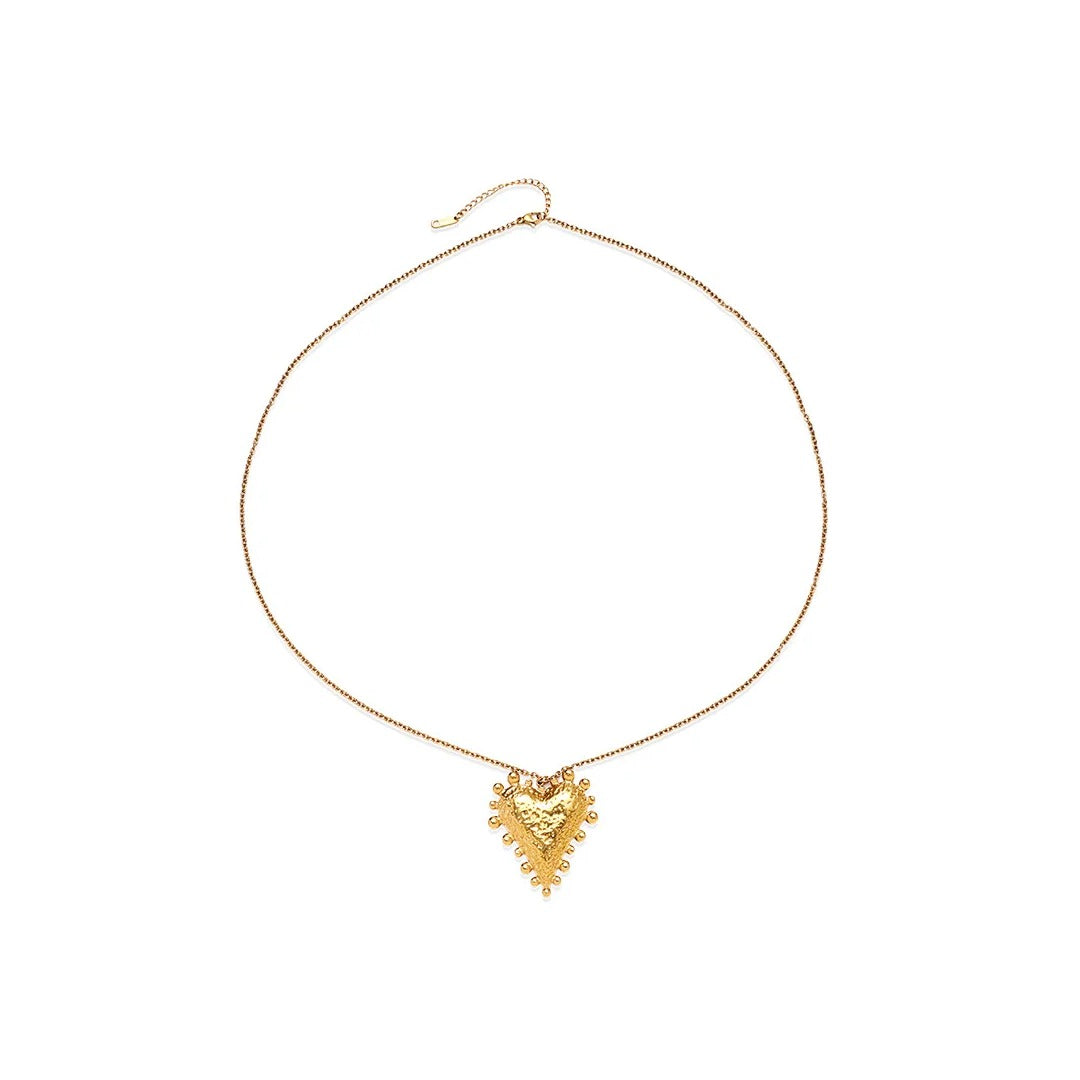 Amara hammered heart necklace