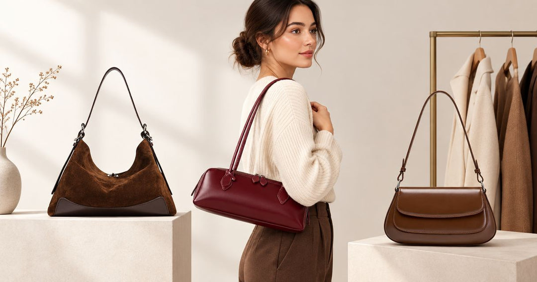 How to style a brown leather shoulder bag