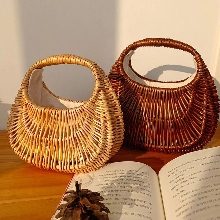 Kira Bohemian Rattan Straw Bag