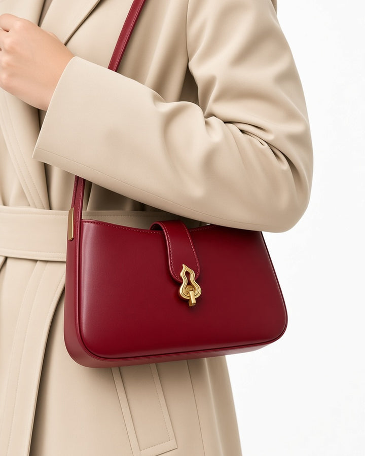 Juliette Shoulder Bag - close-up worn detail, white studio