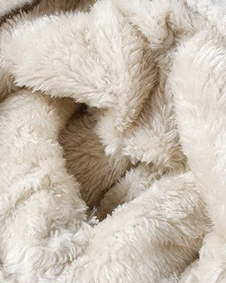 Posy Faux Fur Pom Bow Beanie - close-up detail