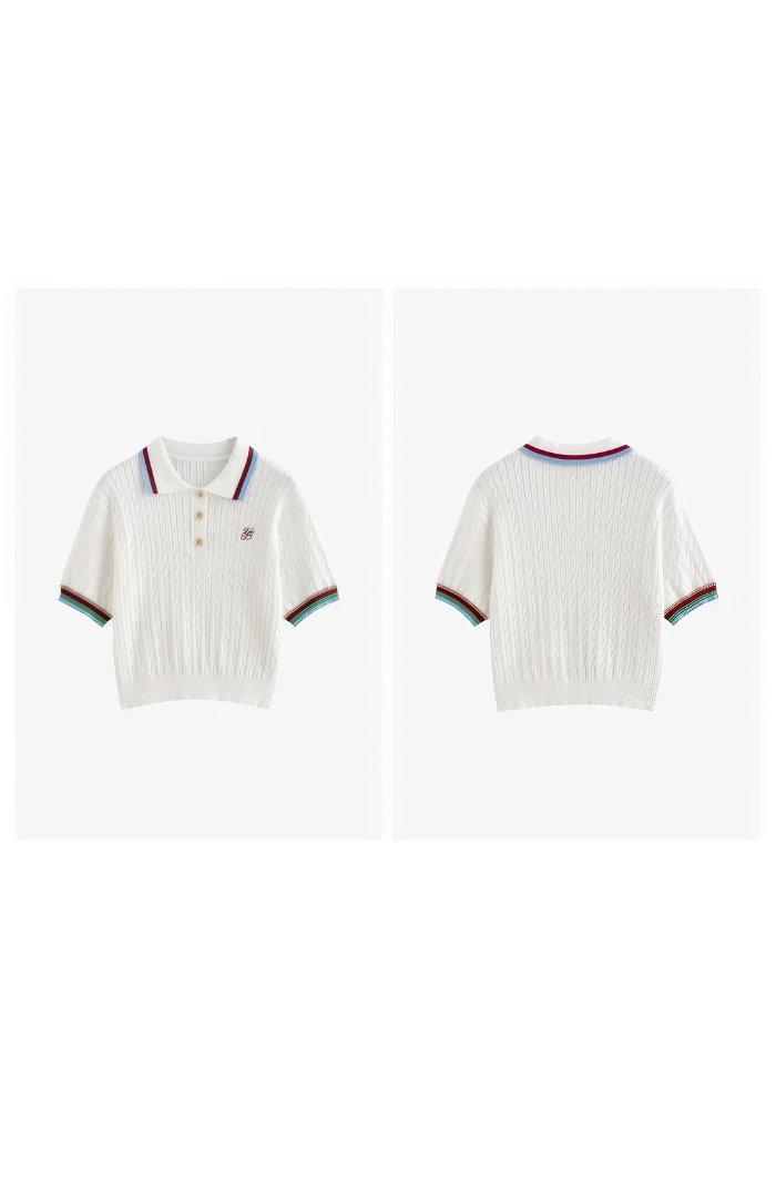 Gabriella Knitted Polo Top