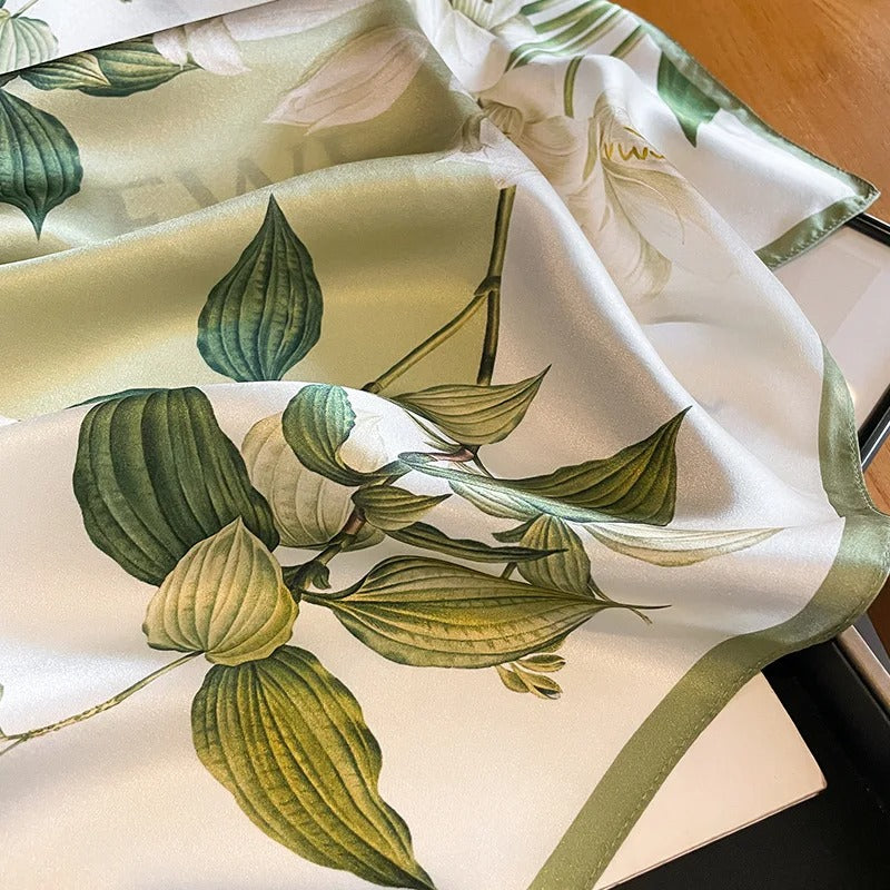 Jade Mulberry Silk Square Scarf