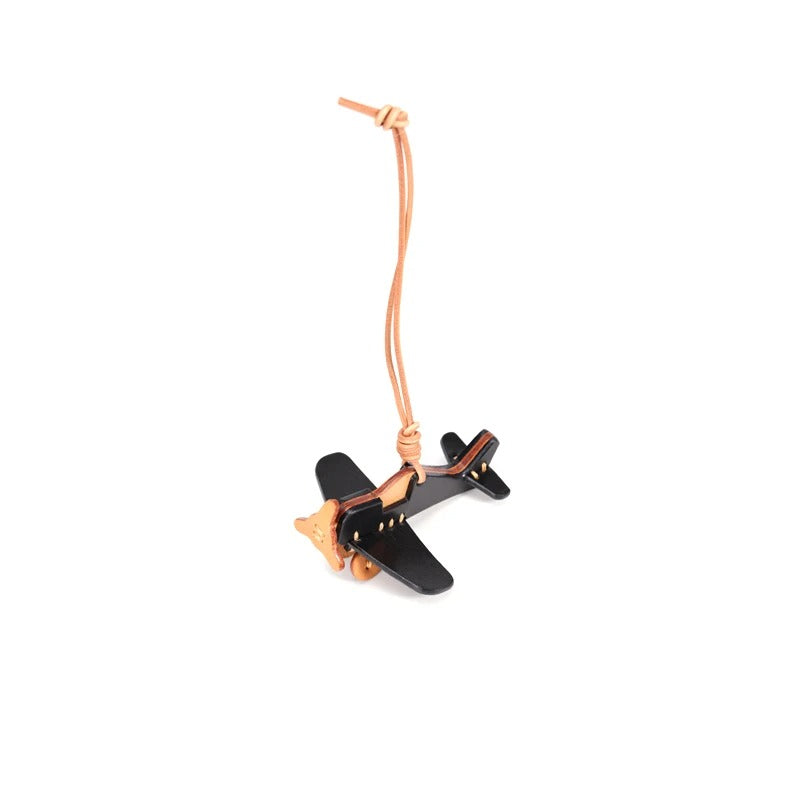 Airplane Leather  Bag Charm