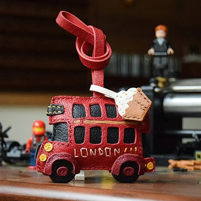 Red Bus Bag Charm
