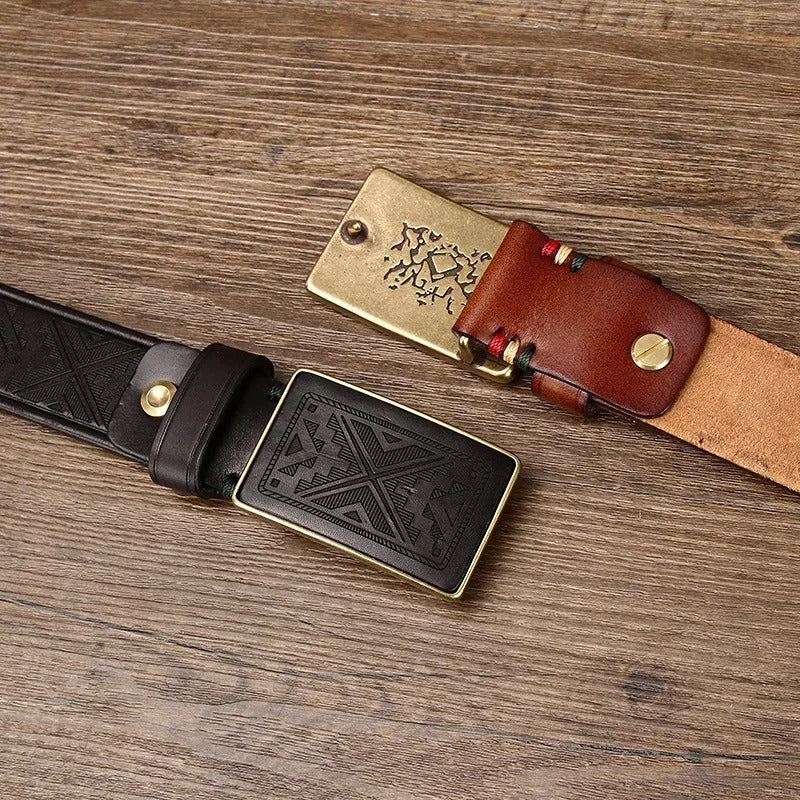 Edmondo Retro Genuine Leather Belt