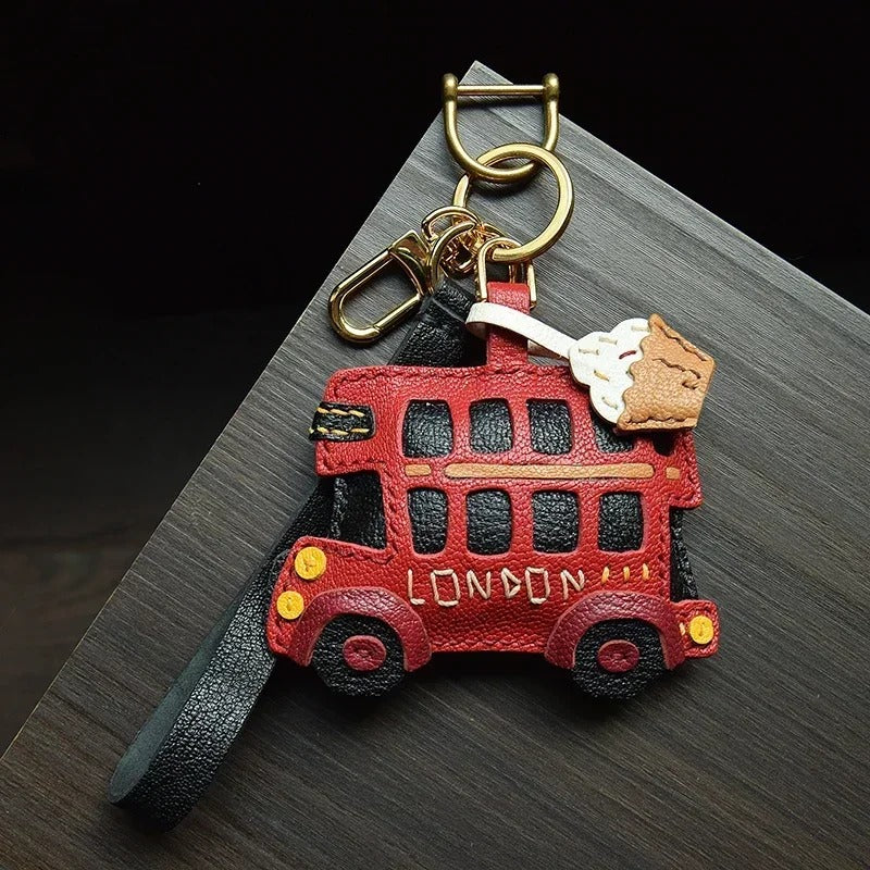 Red Bus Bag Charm
