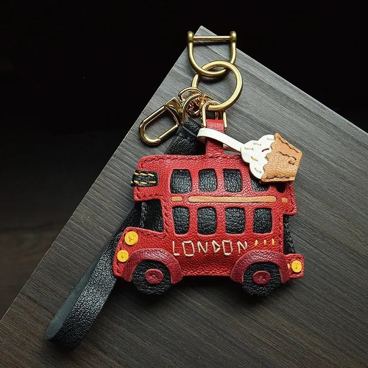 Red Bus Bag Charm