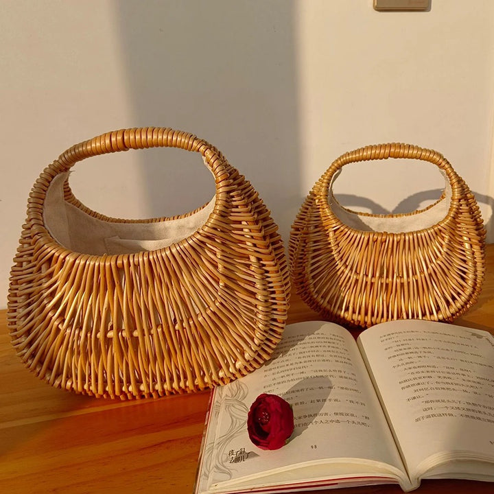 Kira Bohemian Rattan Straw Bag