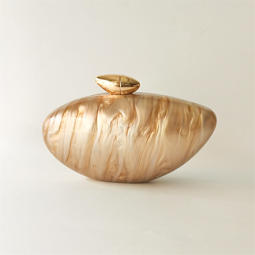 Jasper Crystal Pearl Clutch Bag