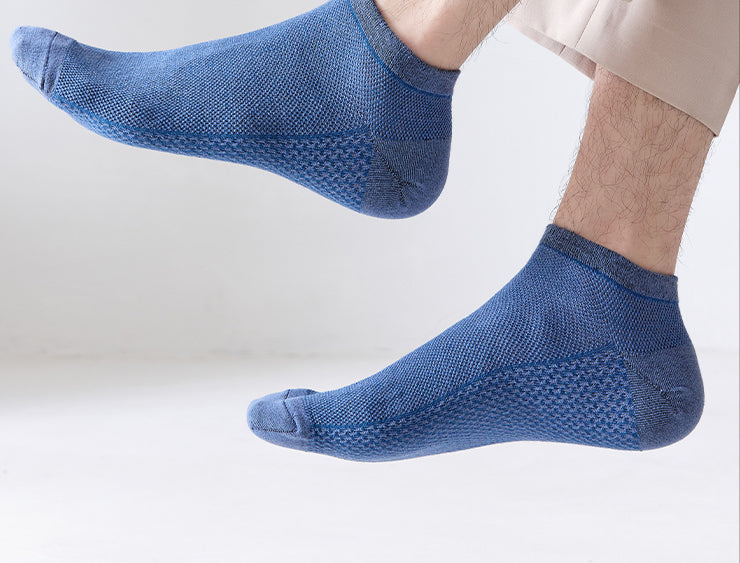 Novelty 6-Pack Breathable Antibacterial Low-Cut Socks for Men