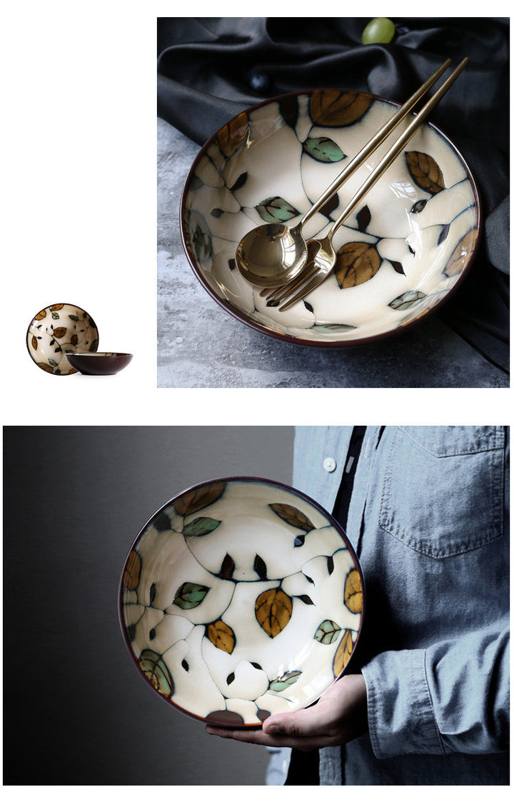 Modena Hand-Painted Flowers Ceramic Plate