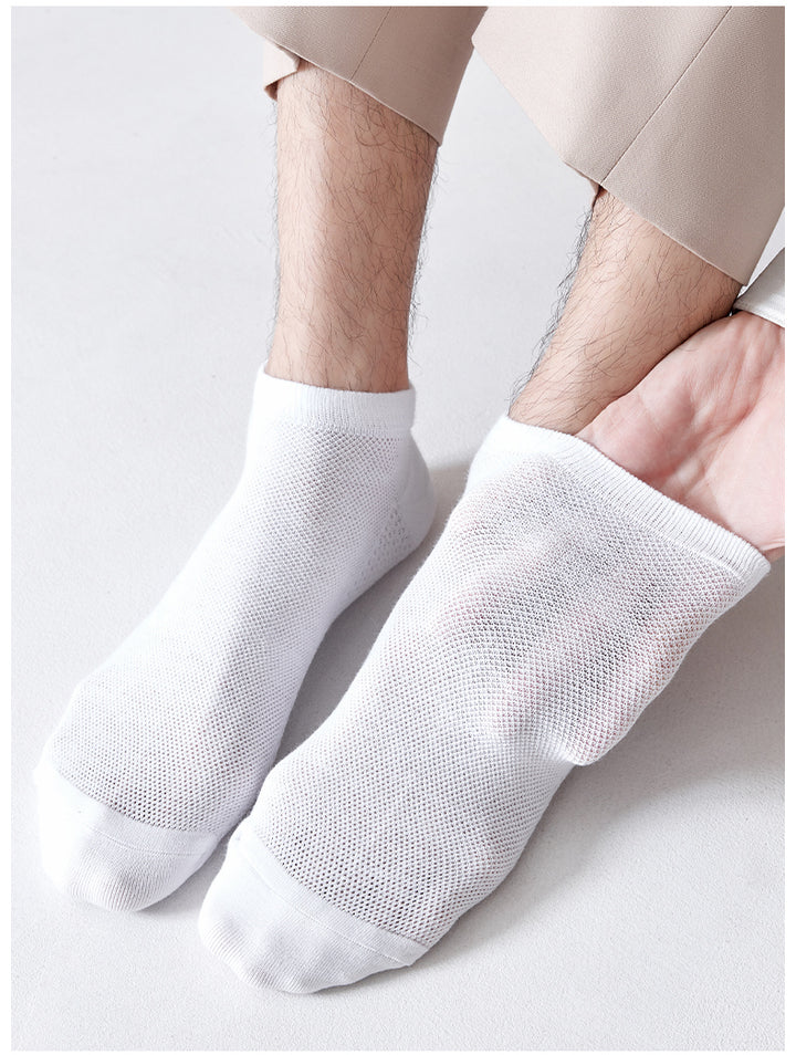 Novelty 6-Pack Breathable Antibacterial Low-Cut Socks for Men
