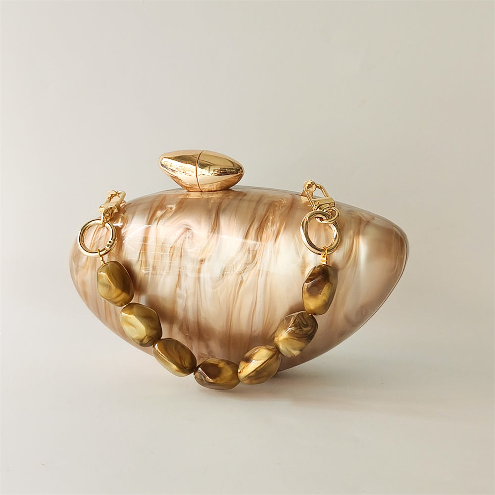 Jasper Crystal Pearl Clutch Bag