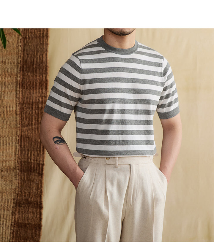 Alessandro Striped Linen T-shirt