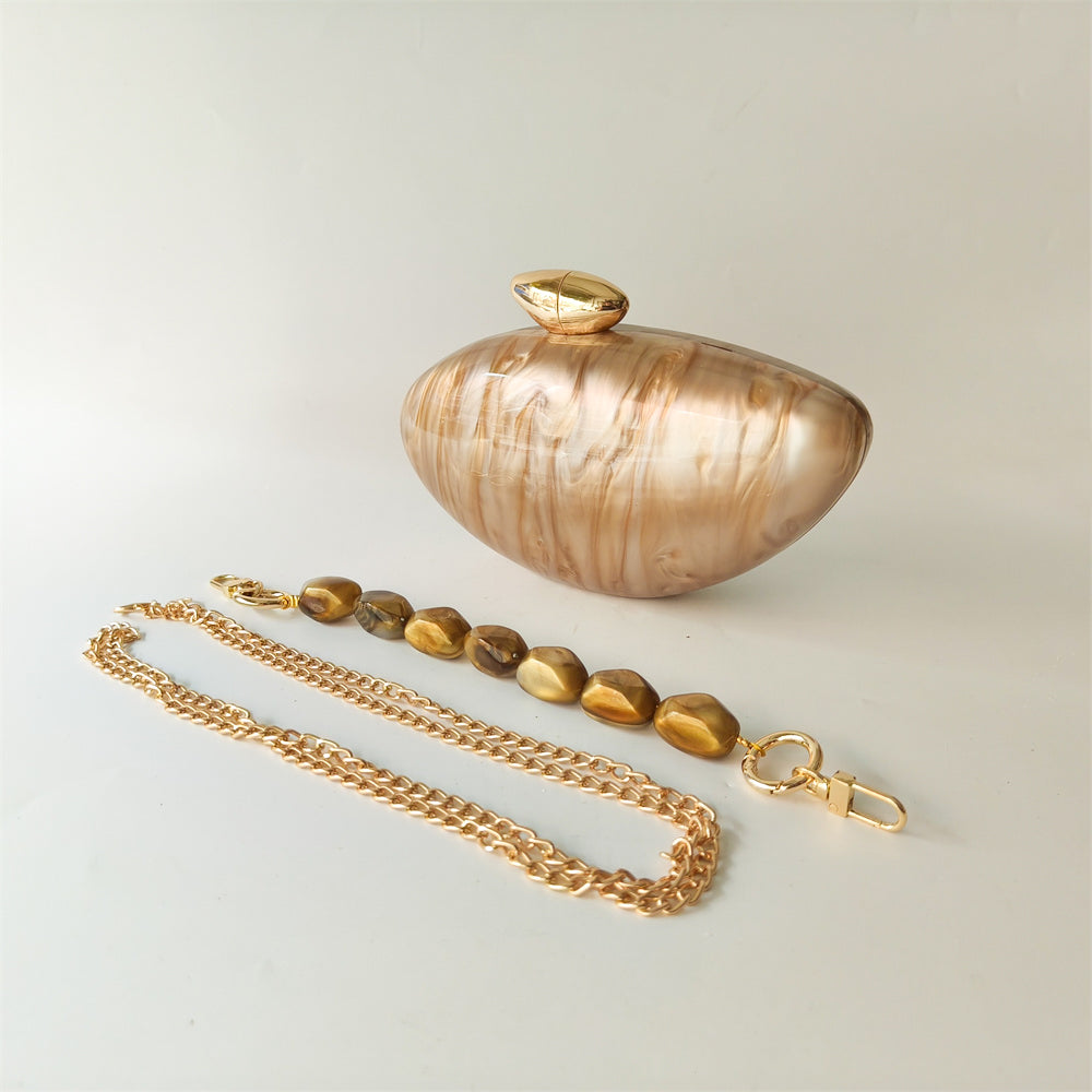 Jasper Crystal Pearl Clutch Bag