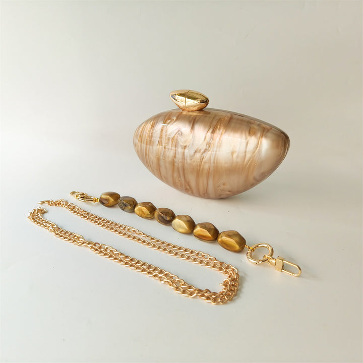 Jasper Crystal Pearl Clutch Bag