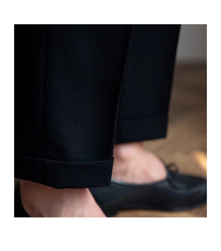 Rafaelo Seersucker Pleated Trousers