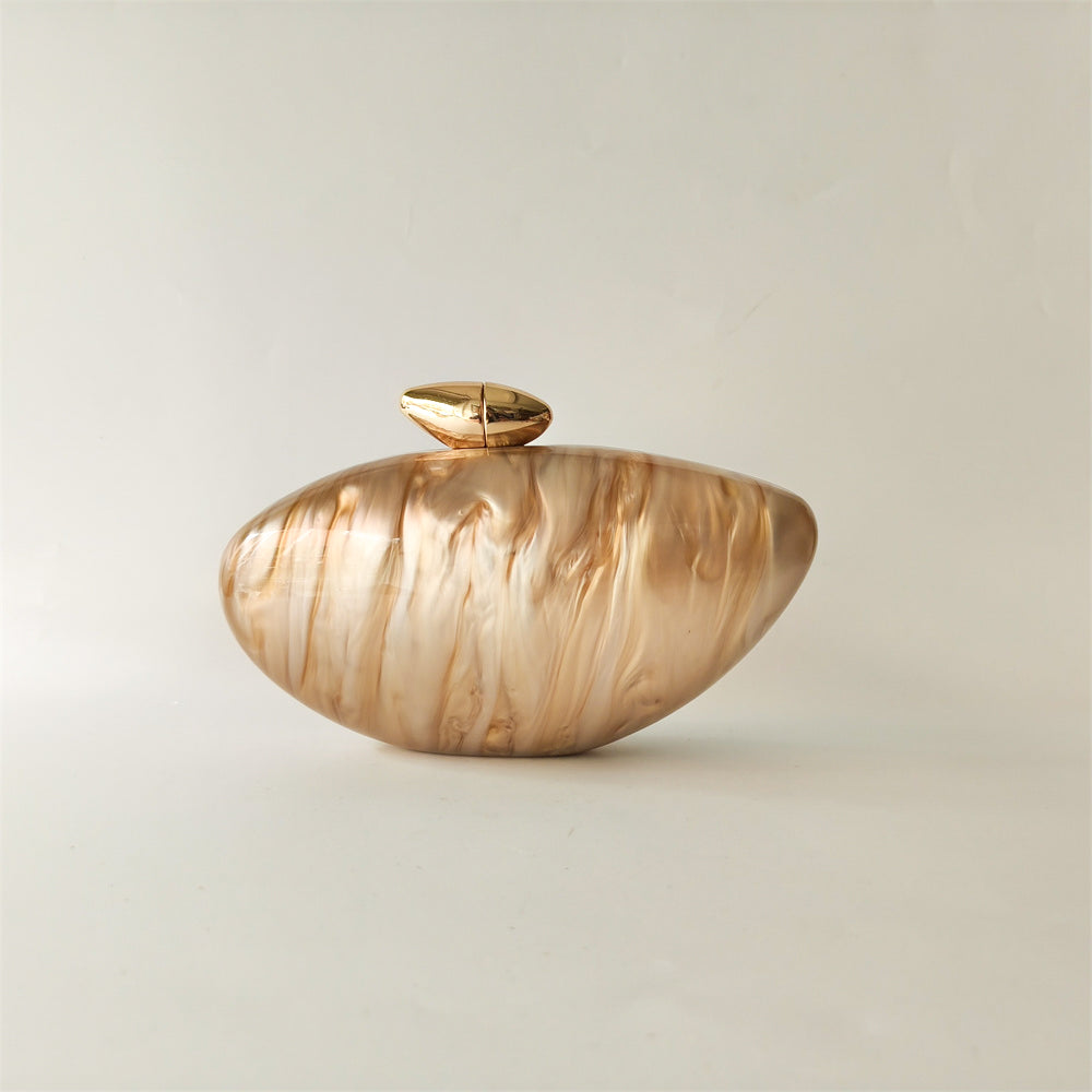 Jasper Crystal Pearl Clutch Bag