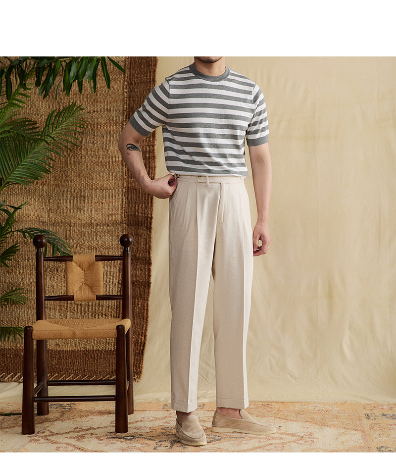 Alessandro Striped Linen T-shirt