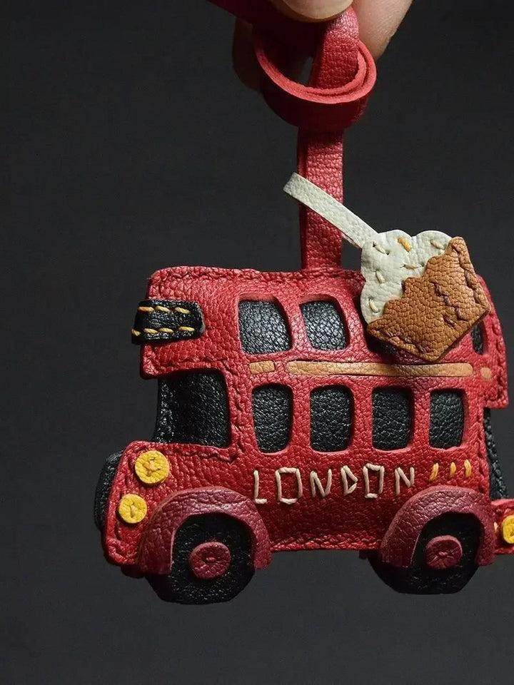 Red Bus Bag Charm