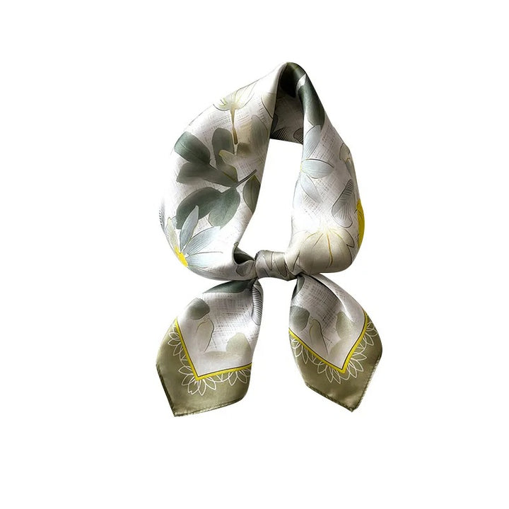 Daisy Mulberry Silk Square Scarf