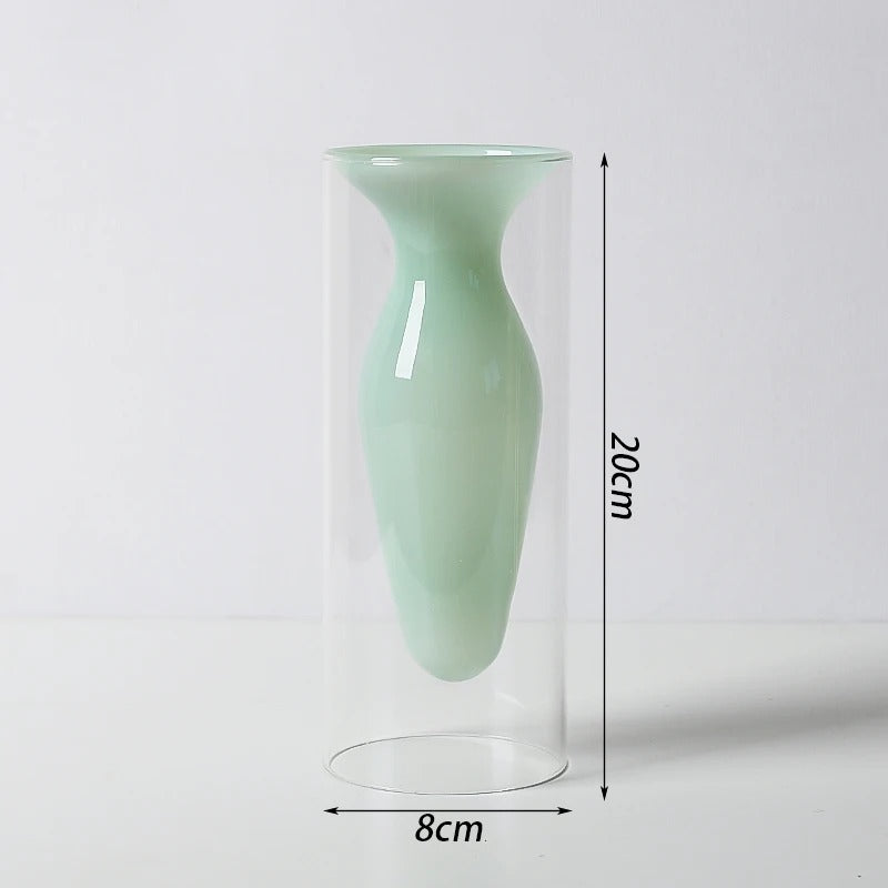 Clear Murano Glass Vases