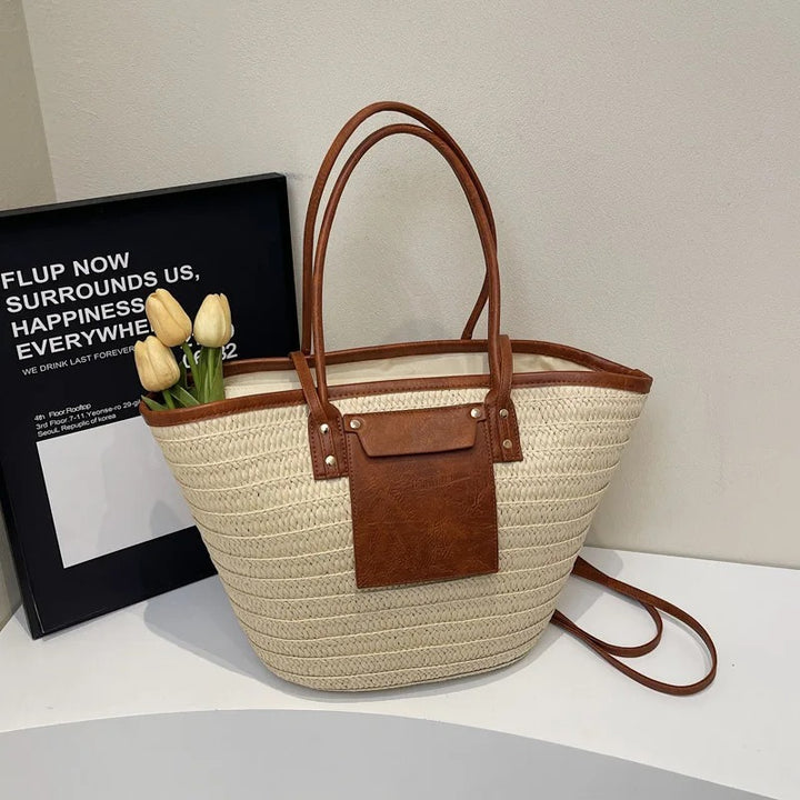 Soleil Straw Basket Bag
