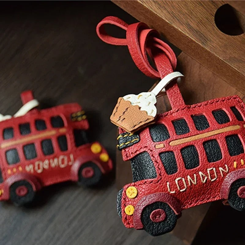 Red Bus Bag Charm