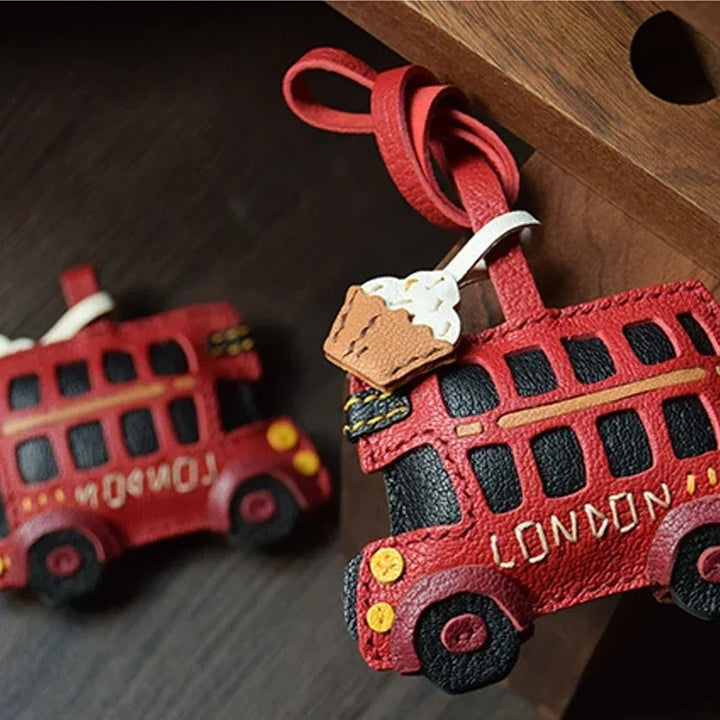 Red Bus Bag Charm