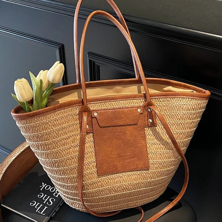 Soleil Straw Basket Bag