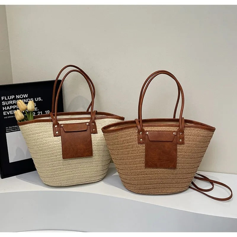 Soleil Straw Basket Bag