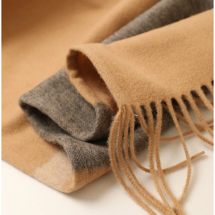 Freya Wool Fringe Poncho, Camel (view 4)
