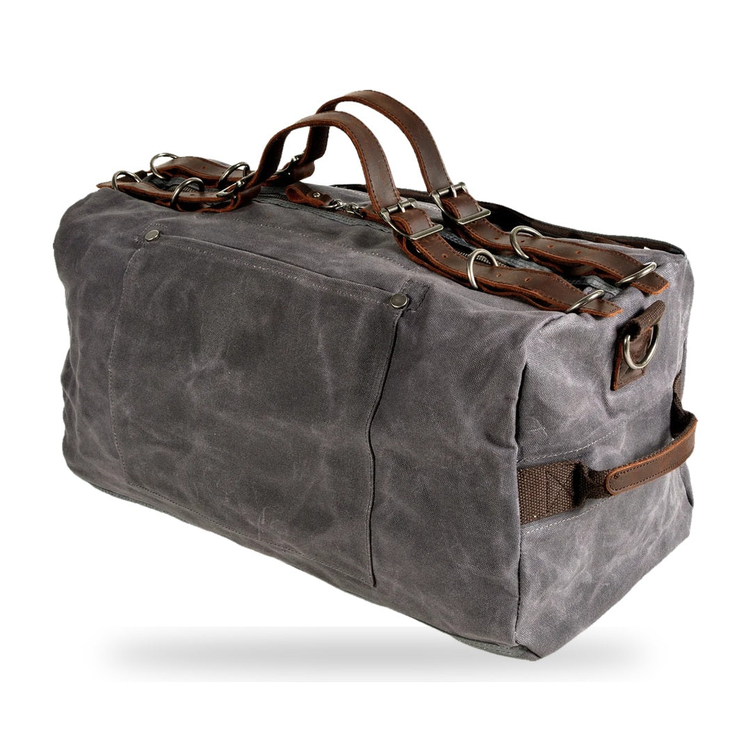 Hayes Waxed Canvas Weekender, Dark Grey (view 1)