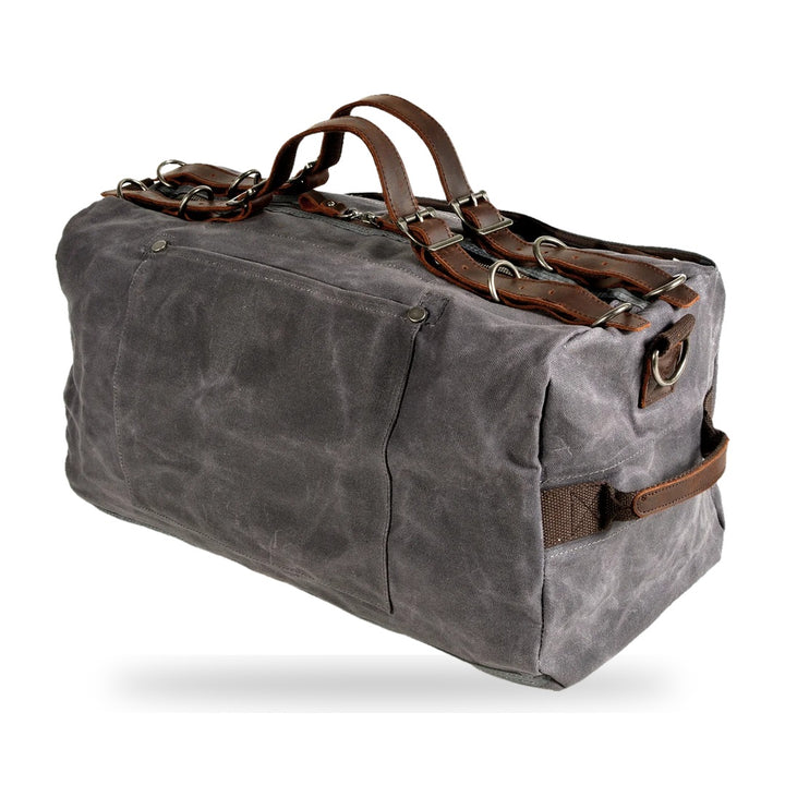 Hayes Waxed Canvas Weekender, Dark Grey (view 1)