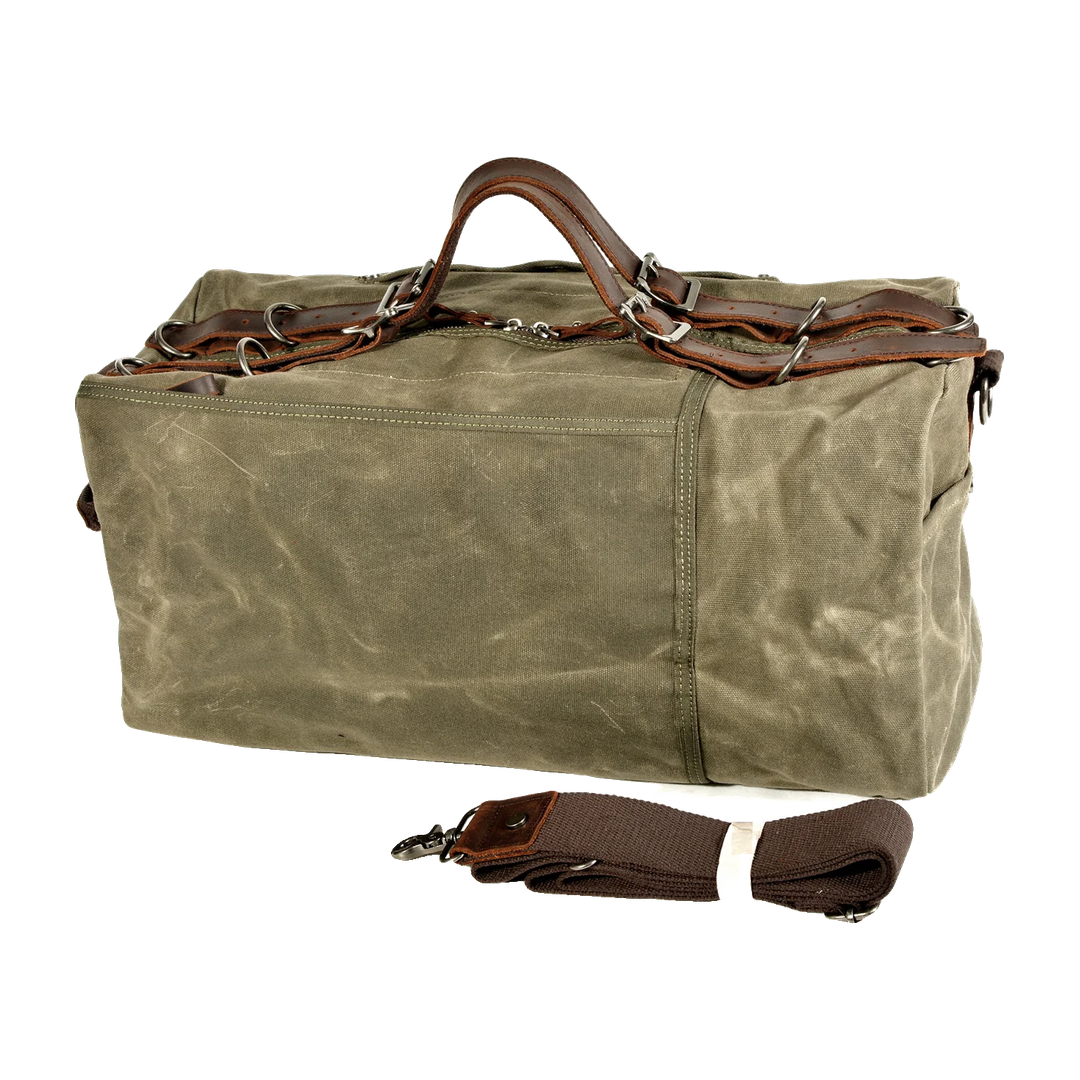 Hayes Waxed Canvas Weekender, Army Green (view 1)