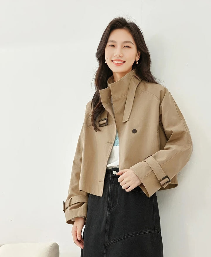 Luna Cropped Trench Coat