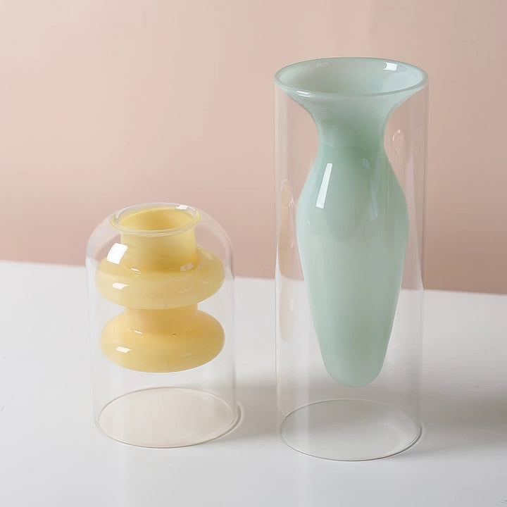 Clear Murano Glass Vases