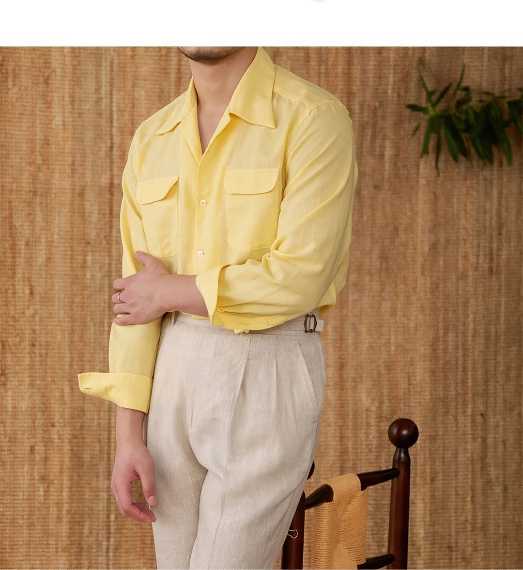 Marco Double Pockets Linen Shirt