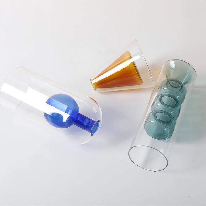 Clear Murano Glass Vases