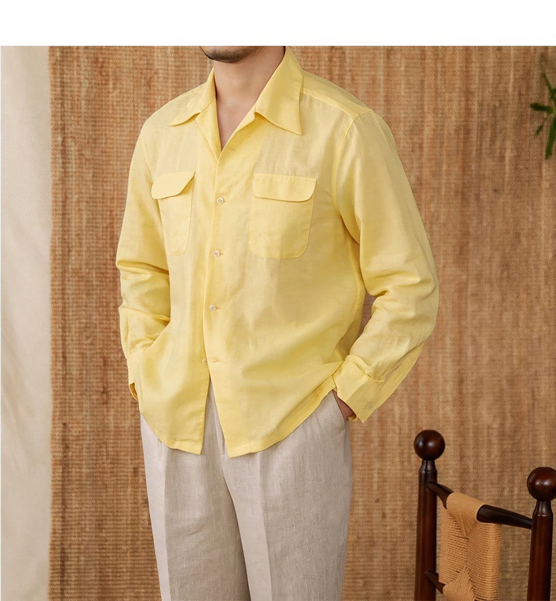 Marco Double Pockets Linen Shirt