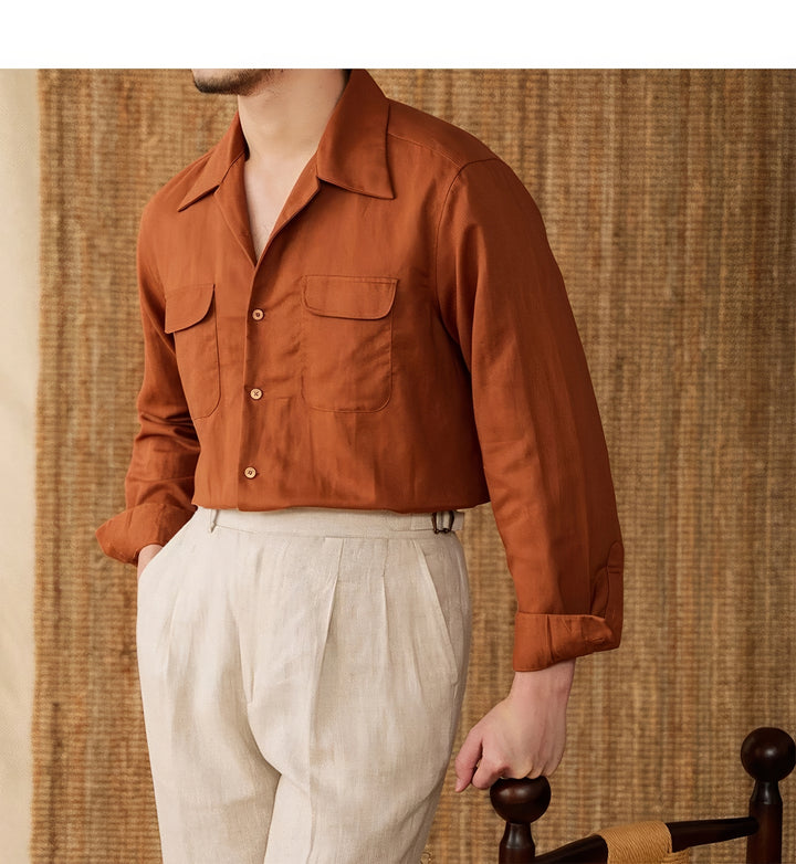 Marco Double Pockets Linen Shirt