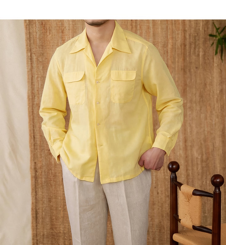 Marco Double Pockets Linen Shirt