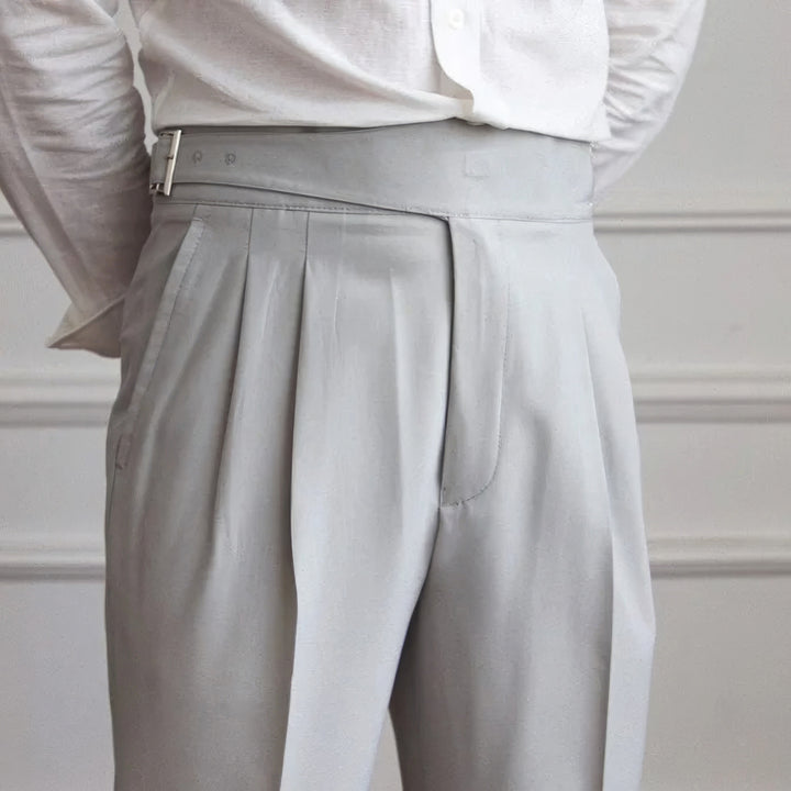 Roberto Pleated Wrinkle-Resistant Trousers