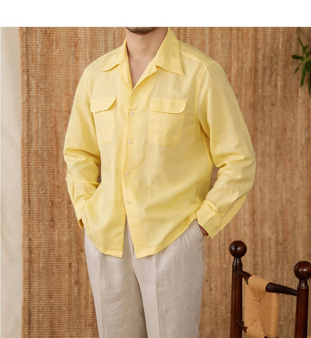 Marco Double Pockets Linen Shirt