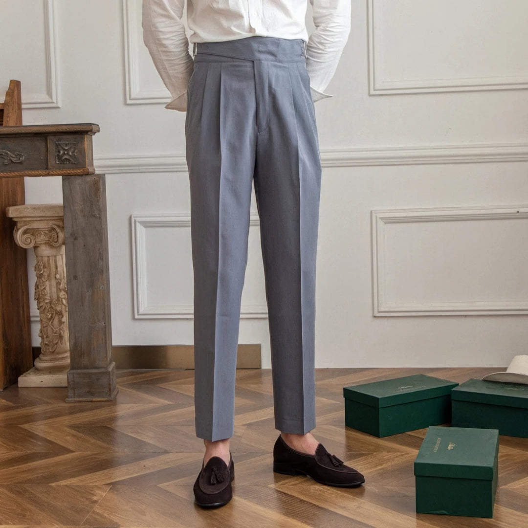 Roberto Pleated Wrinkle-Resistant Trousers