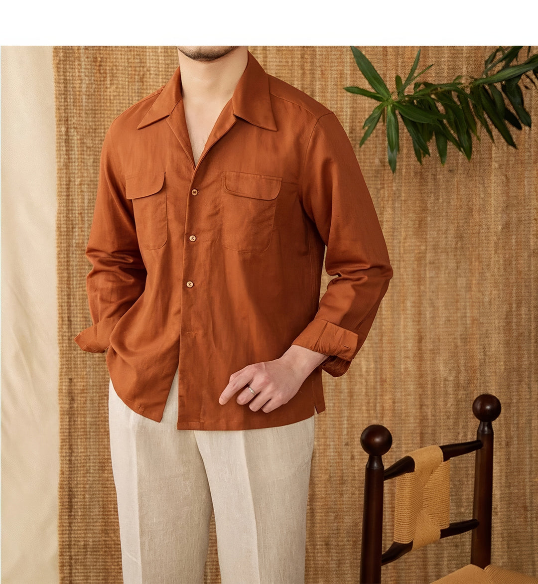 Marco Double Pockets Linen Shirt