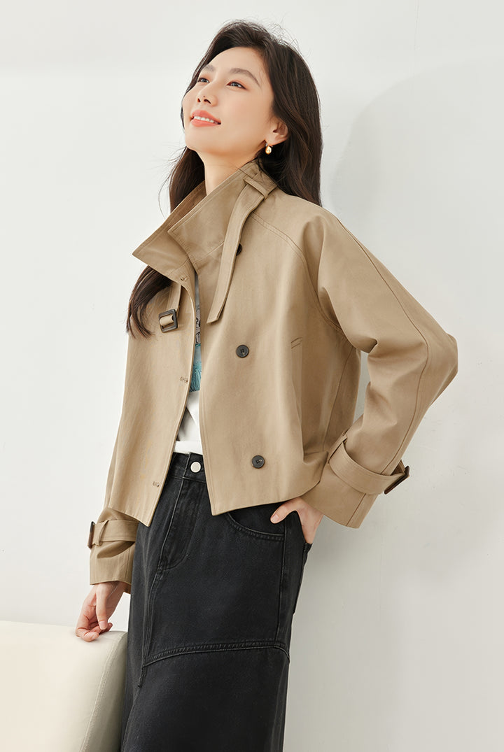 Luna Cropped Trench Coat