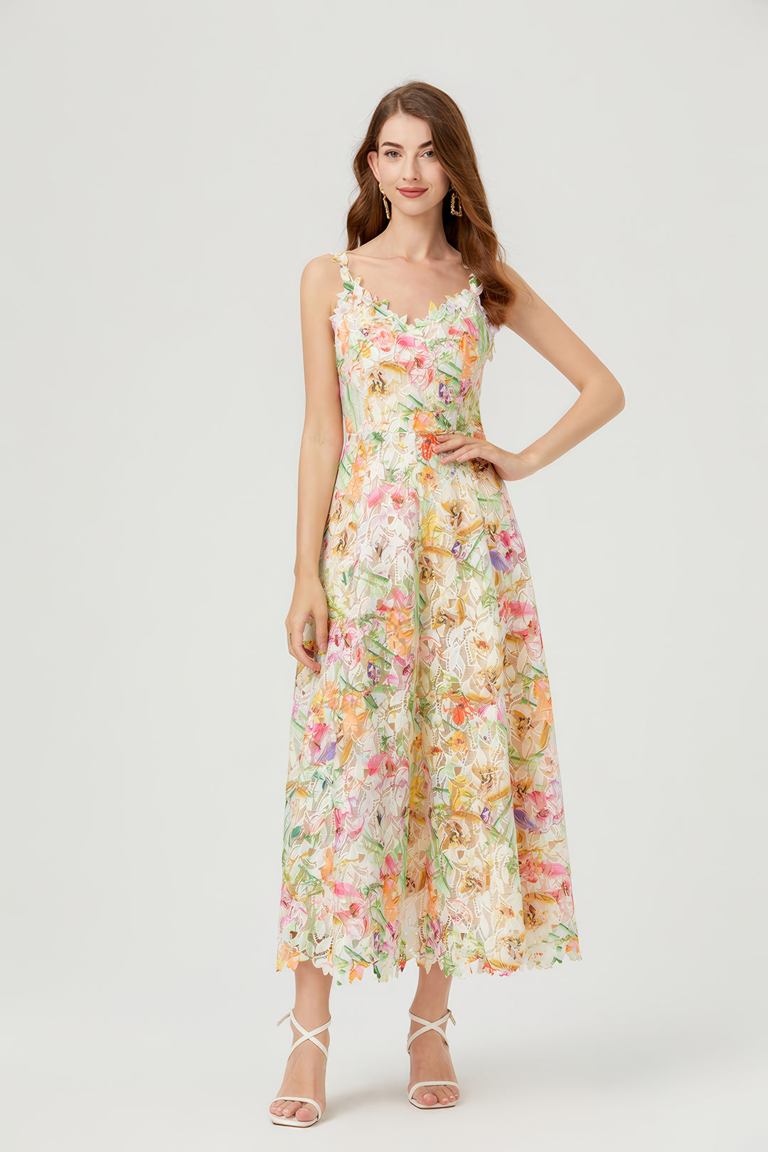 Amelia Embroider Midi Dress