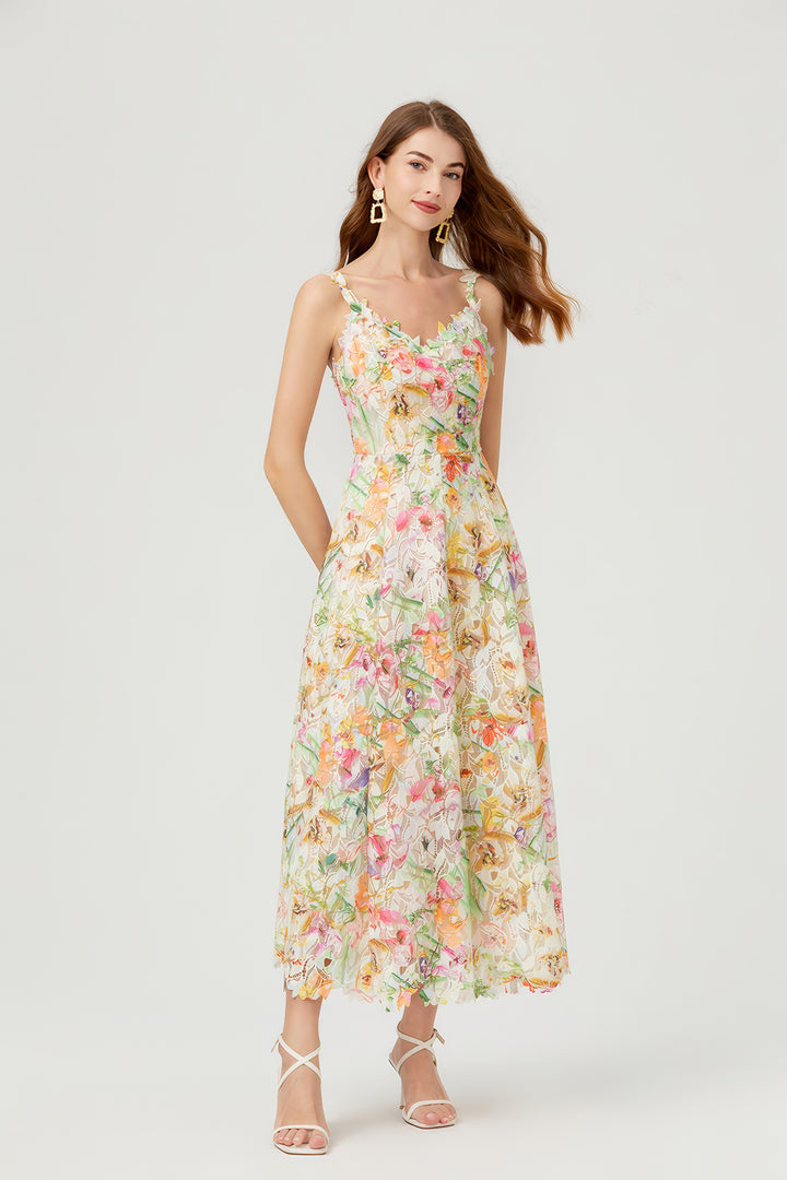 Amelia Embroider Midi Dress